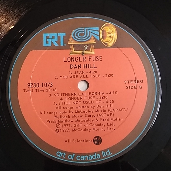 Dan Hill - Longer Fuse LP - Picture 6 of 6